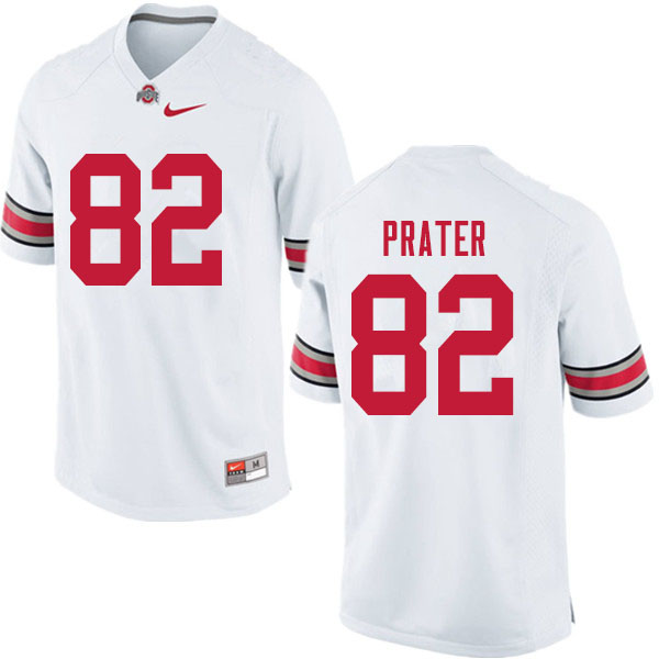 Men #82 Garyn Prater Ohio State Buckeyes College Football Jerseys Sale-White